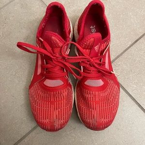 Red Adidas Pureboost X size 8! They discontinued these but they are so comfy!